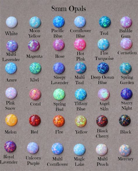 8mm OPAL CABOCHONS 8mm Opal Cabochon Choose Your Color - Etsy