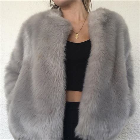 Missguided Faux Fur Coat Xs Depop