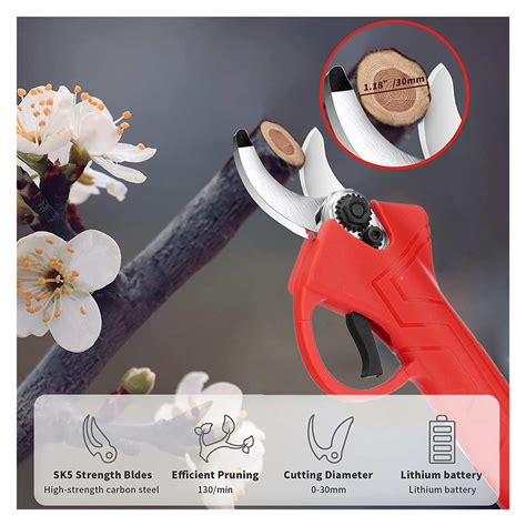 88vf Electric Cordless Pruner Pruning Shear With 12pc Lithium Ion Battery Efficient Fruit Tree