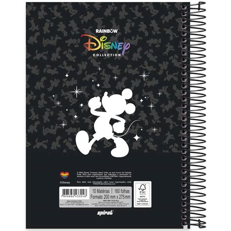 Caderno Universit Rio Capa Dura X Folhas Disney Mickey Pride