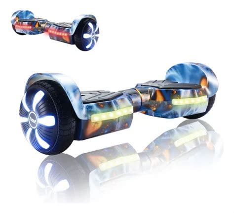 Patineta Electrica Hoverboard Led Bluetooth Honey Whale K1 Color Azul