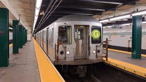 NYC Subway R160A R160B G Train Action W R42 Garbage Train