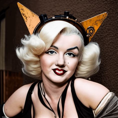 Steampunk Marilyn Monroe Cat · Creative Fabrica