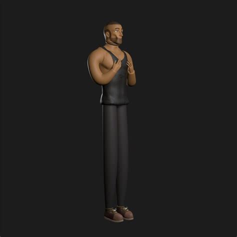 Pose De Design De Modelo 3d De Bandido Para Personagem De Modelo De Homem 3d Foto Premium