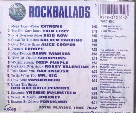 Countdown Rock Ballads Various Cd Album Muziek Bol