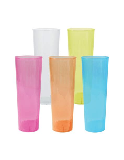 Vasos Reutilizables Tubo Ml Colores