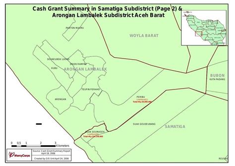 Cash Grant Summary Samatiga Subdistrict Page Arongan Lambalek