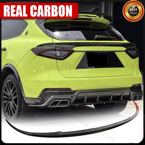 Fits Maserati Levante 2016 2020 Real Carbon Fiber Rear Trunk Spoiler