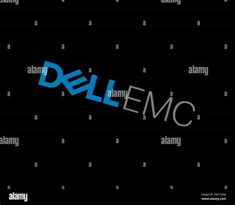 Dell Emc Vmax Rotated Logo Black Background B Stock Photo Alamy