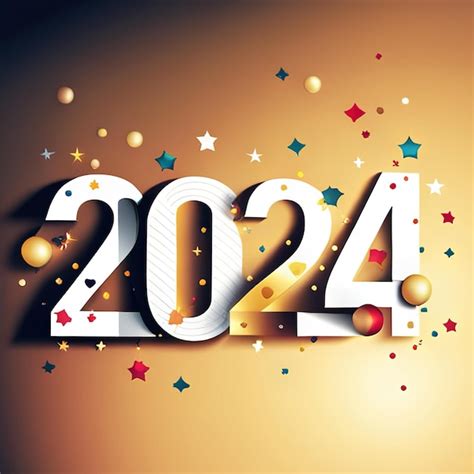 Premium Photo Happy New Year 2024 With Colorful Numbers And