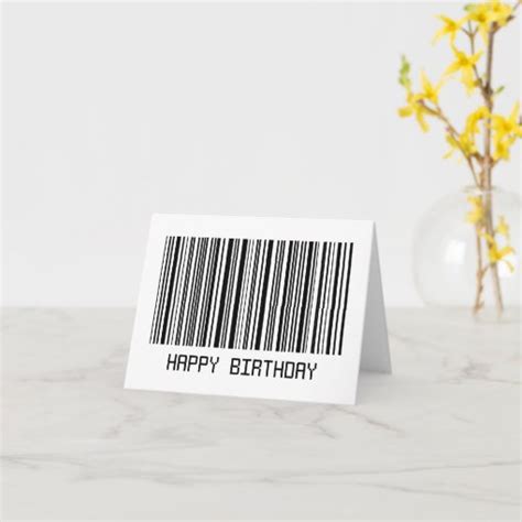 Happy Birthday Barcode Card Zazzle