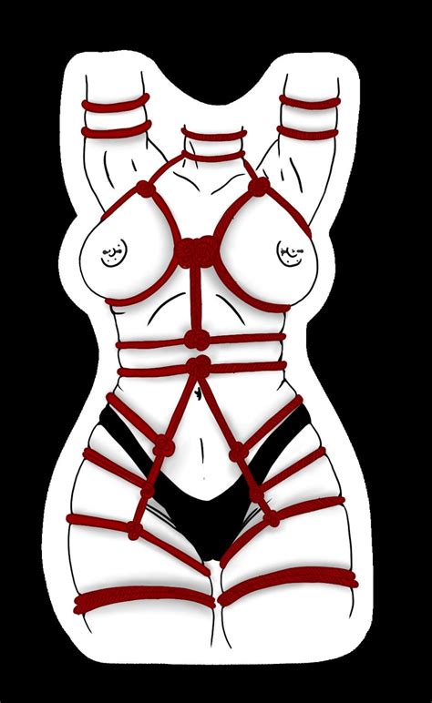 Shibari Nude Female Body Empowerment Sticker Art Etsy