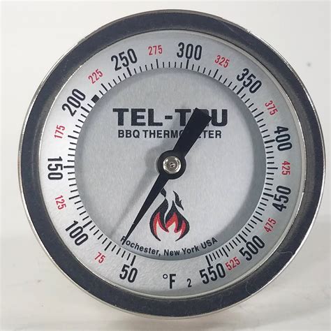 Tel Tru Bq300r Bbq Grill And Smoker Thermometer 3 Dial 6 Stem 50 550 C