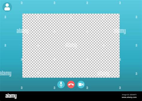 Plantilla De Pantalla De Videollamada Interfaz De Videollamada Vector