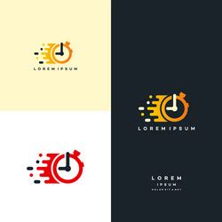 Time management logo design fast logo Royalty Free Vector