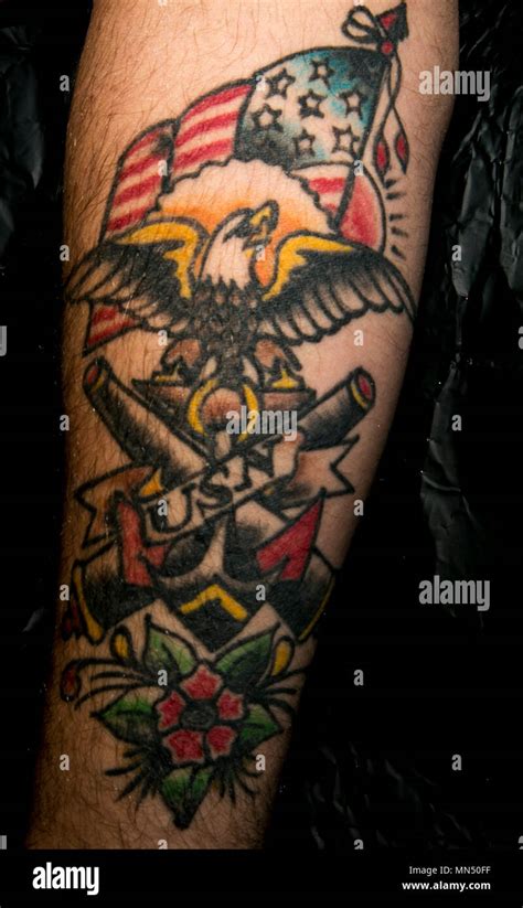 Atlantic Ocean Aug 11 2017 A Photo Of A Traditional Navy Tattoo