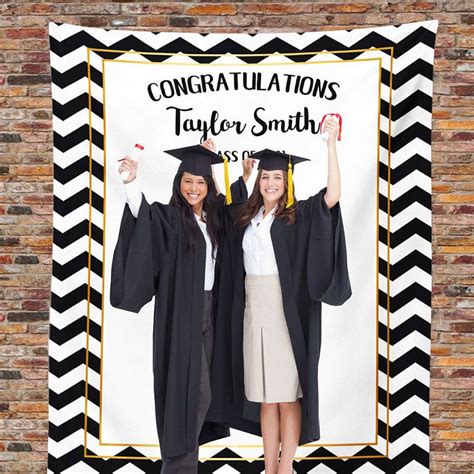 Buy Personalized College Graduation Backdrop, Gold Grad Sign Party ...