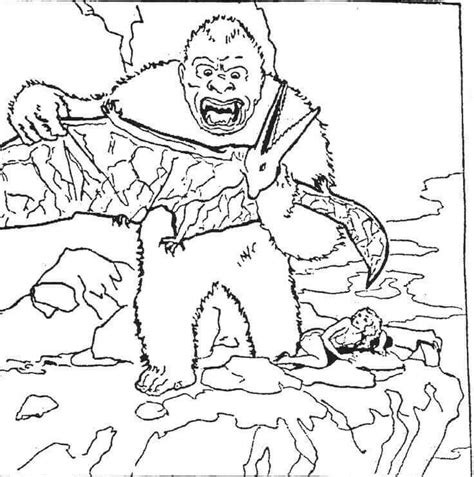 King Kong Luta Para Colorir Imprimir E Desenhar Colorir Me The Best