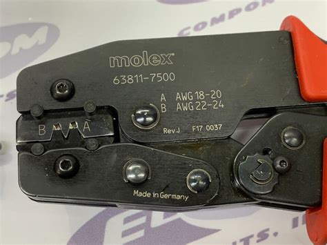 Molex Hand Crimp Tool 18 24 AWG 63811 7500 EBay