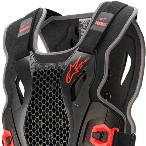 Colete Alpinestars Bionic Action Chest Preto Vermelho Grid Motors