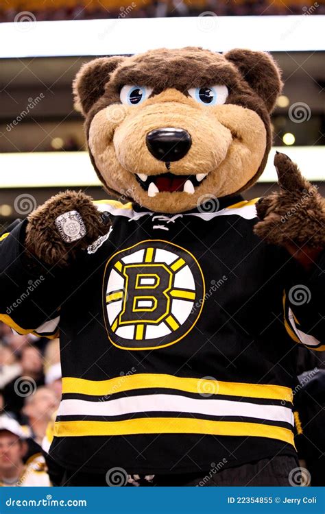 Blades Boston Bruins Mascot with Stanley Cup Ring Editorial Image ...