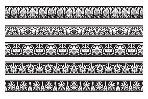 Set Of Decorative Seamless Ornamental Border Modular 48023947 Vector