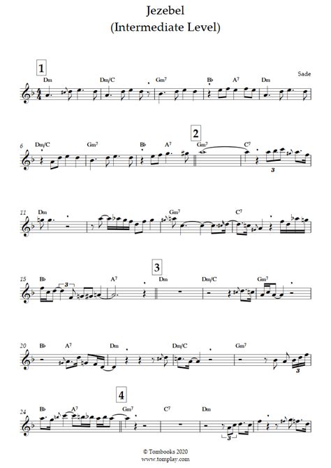 Jezebel Intermediate Level Sade Flute Sheet Music