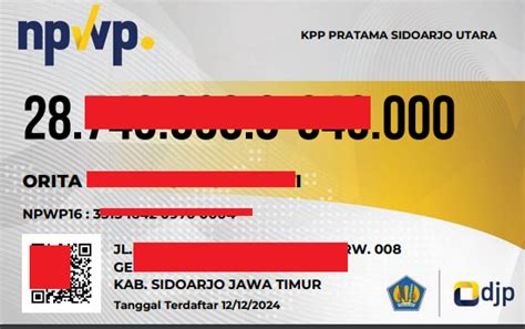 contoh npwp pribadi  badan  penjelasannya