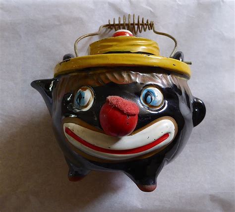 Lot Vintage Black Americana Ceramic Clown Creamer Pot