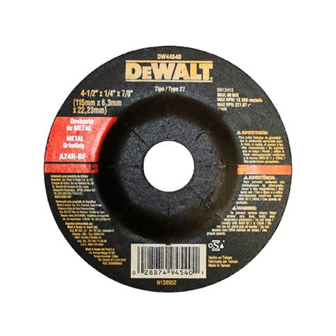 Disco Para Desbaste De Metal De X Plg Dewalt Dw