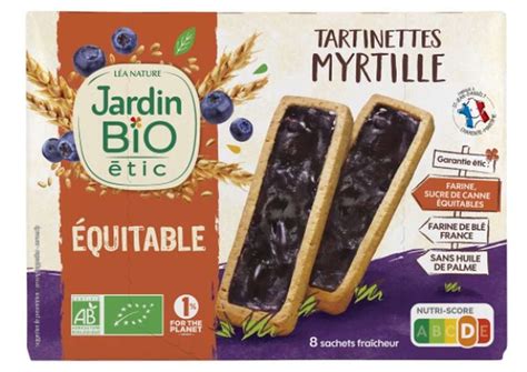 Tartinettes Myrtille BIO Jardin Bio 138 G La Belle Vie Courses