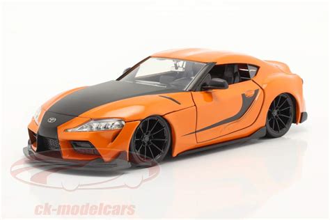 Jadatoys 124 Hans Toyota Gr Supra Fast And Furious 9 2021 Orange Noir 253203064 Modèle