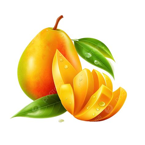 Ilustración De Fruta De Mango Png Mango Pieza Mitad Png Imagen Para