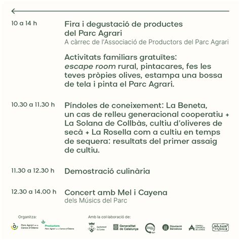 Mostra de productes del Parc Agrari de la Conca d Òdena a Carme Anoia