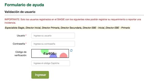 Formulario De Ayuda Siagie Actualizado Septiembre 2023