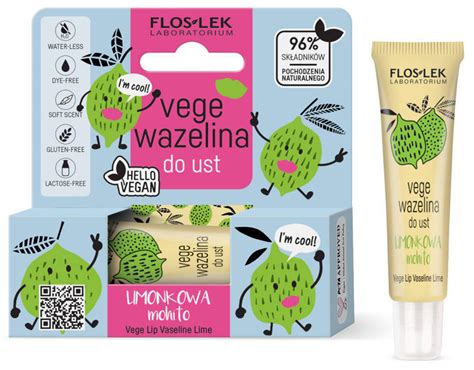 Floslek Vege Lip Care Wazelina Do Ust W Tubce Limonkowa Mohito