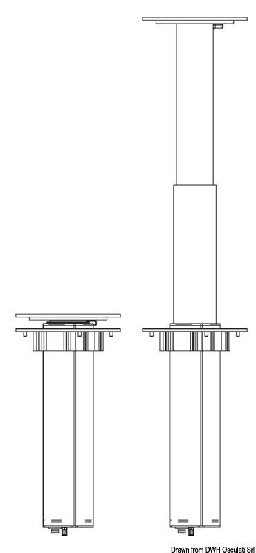 Foldable 2 Stage Electrical Table Pedestal