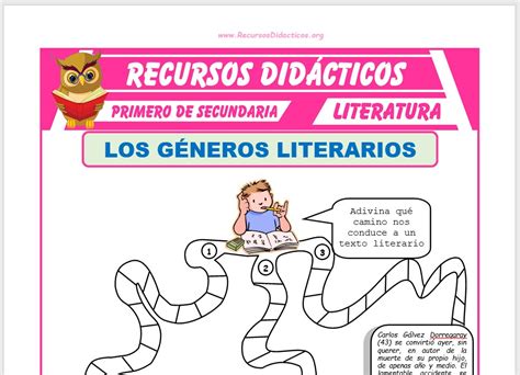 Los Géneros Literarios Para Primero De Secundaria Recursos Didácticos