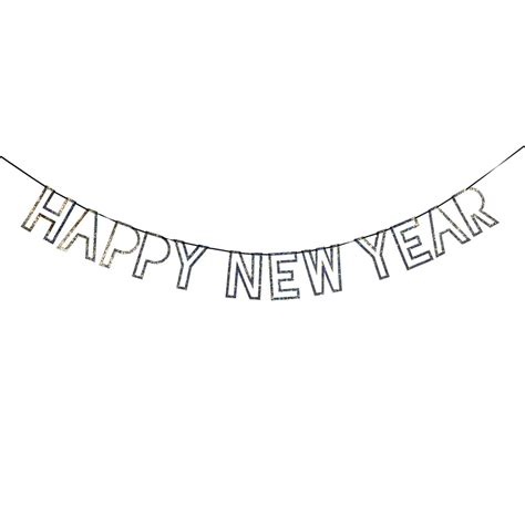 Happy New Year Glitzer Girlande | BALLOON FANTASY - Partyboutique