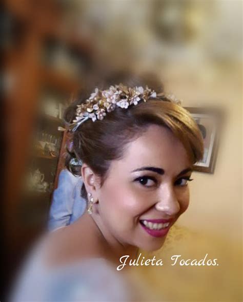 Tiaras Y Tocados Novia En Nude Y Oro