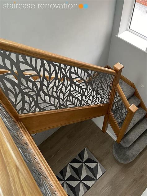 Laser Cut Metal Staircase Panels Staircase Railing Design Handrail