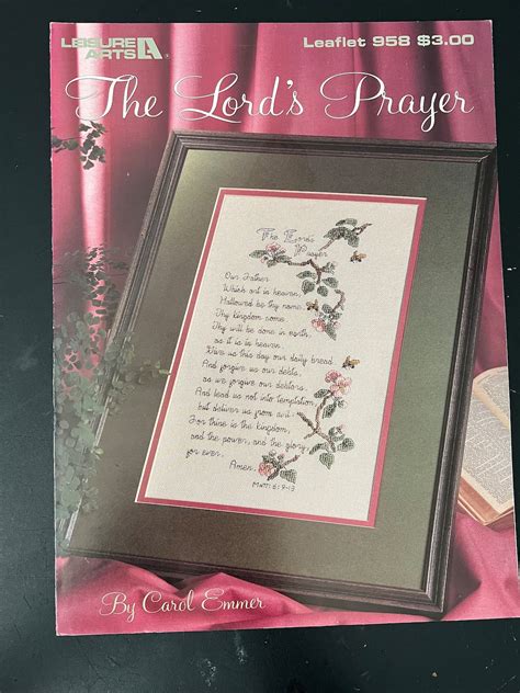 The Lord S Prayer Cross Stitch Pattern Leaflet Instructions Booklet