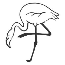 Design PNG E SVG De Bico De Flamingo Em Pescoço De Perna De Pássaro