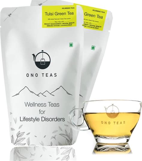 Ono Teas Tulsi Green Tea 100 Grams 50 Cups With Green Tea Leaves