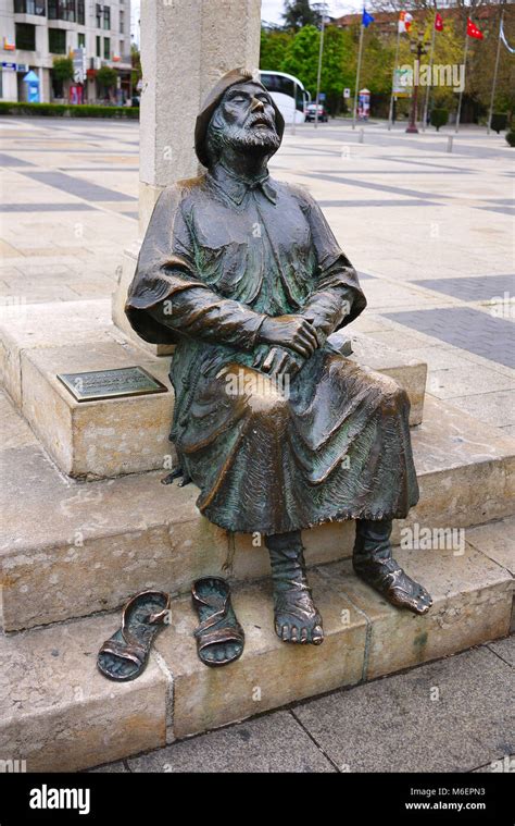 Monumento al peregrino or peregrino or pilgrim monument along the ...