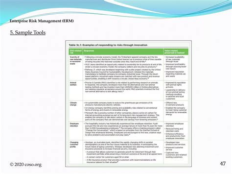 Enterprise Risk Management Erm Framework 2020 Ppt