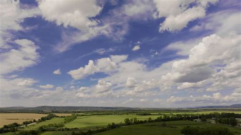 Aerial drone advancing over green landscape 42473813 Stock Video at ...