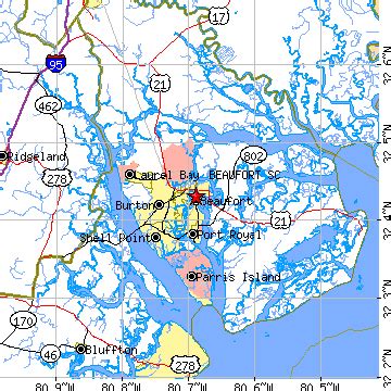 Beaufort Sc Zip Code Map - Oconto County Plat Map