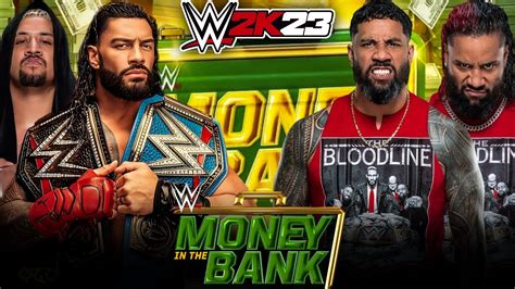 WWE 2K23 Roman Reigns Solo Sikoa Vs The Usos Money In The Bank 2023