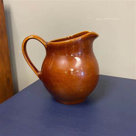 Large Brown Retro Glazed Jug | Plots & Pickles Vintage Store